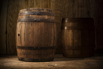 wooden barrel for beer, wine and whiskey