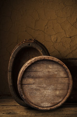 wooden barrel for beer, wine and whiskey