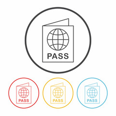 Fototapeta premium passport line icon