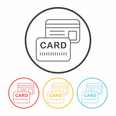 Obraz premium credit card line icon