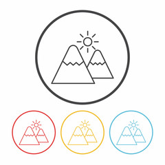 Obraz premium mountain line icon