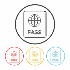 passport line icon