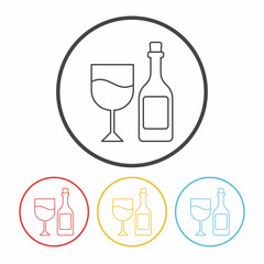 champagne line icon