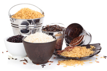 Different kinds of rice .