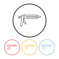 Glue gun line icon