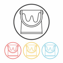 paint bucket line icon