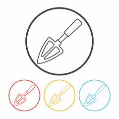 shovel line icon