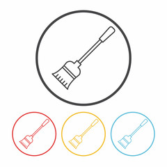 broom line icon