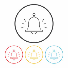 school bell line icon