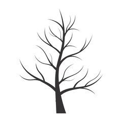 Abstract illustration - tree silhouette. Tree icon.