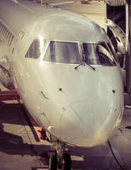 Airplane and airport scene