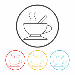hot coffee line icon