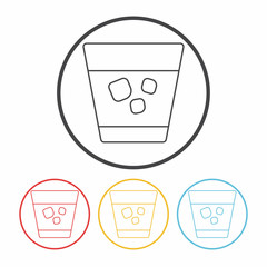 ice coffee line icon