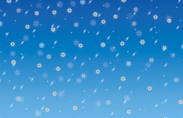 Falling snow christmas card. Winter abstract background illustration.