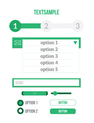 UI elements set of components featuring the flat design trend EPS10