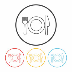 tableware line icon