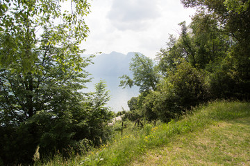 Fototapeta premium a panoramic view of Como lake,Italy