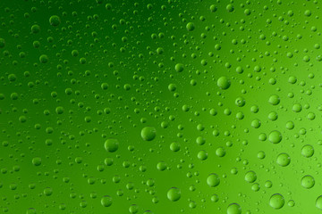 Naklejka na ściany i meble water drop on green background