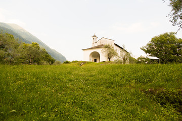 Basilica of St. Euphemia - Comacina Island, in Como lake, Italy