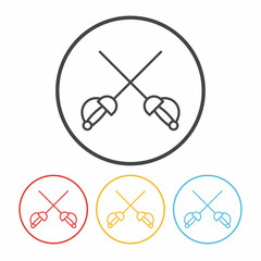 Fencing line icon