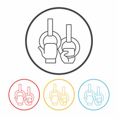Gymnastics line icon
