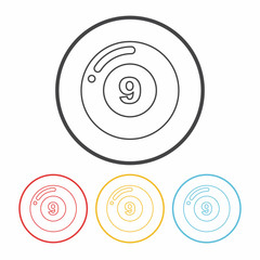 Billiards line icon