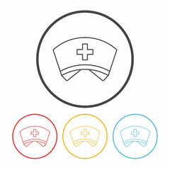 nurse hat line icon
