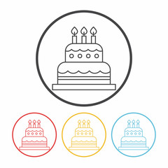 cake line icon