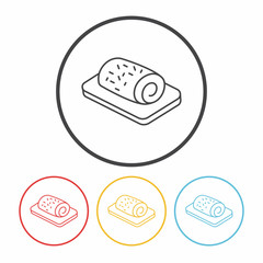 rollcake line icon