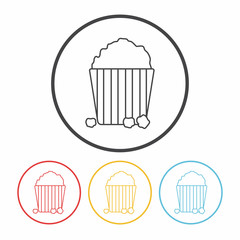 popcorn line icon
