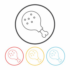 chicken line icon