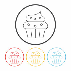cupcake line icon