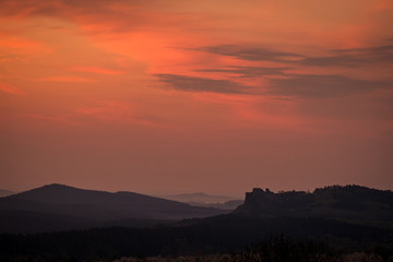 Harzvorland Sonnenaufgang Burg Regenstein