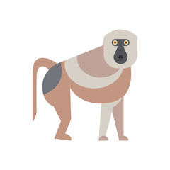 Cute monkey icon, logo, symbol. Vector illustration 