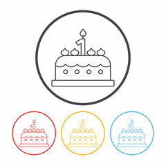 cake line icon