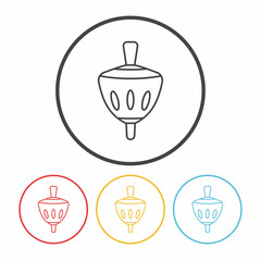 baby toy gyro line icon