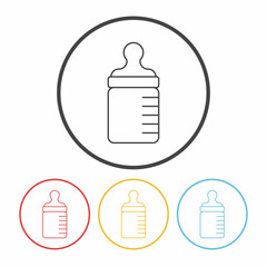 Feeding bottle line icon