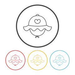 Obraz premium baby hat line icon
