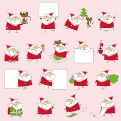 Christmas set of santa claus