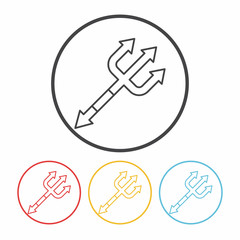 halloween scythe line icon