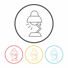 lamp line icon