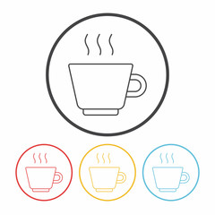 hot coffee line icon