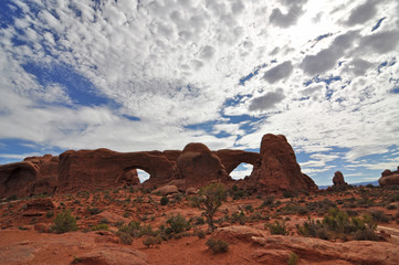 Fototapeta na wymiar Arches National Park ,Utah. The park is located just outside of Moab,
