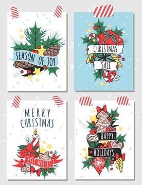New Year greeting card vector banner isolated template