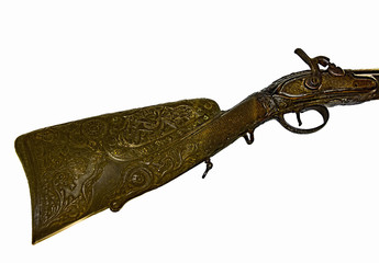 antique rifle handle processing
