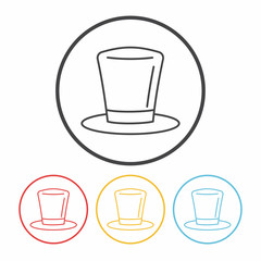 birthday hat line icon