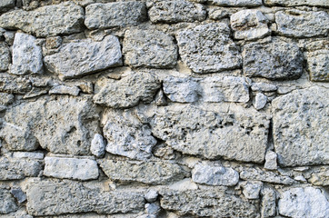 Old stone wall closeup