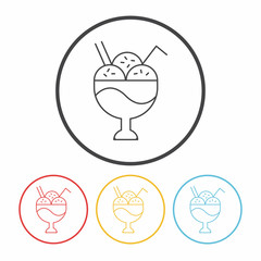 birthday drink line icon
