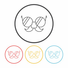 party mask line icon