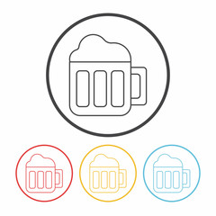 birthday drink line icon